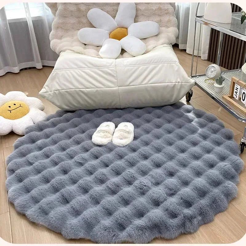 Vionara - Tapis rond en polyester doux et antidérapant | Vionara
