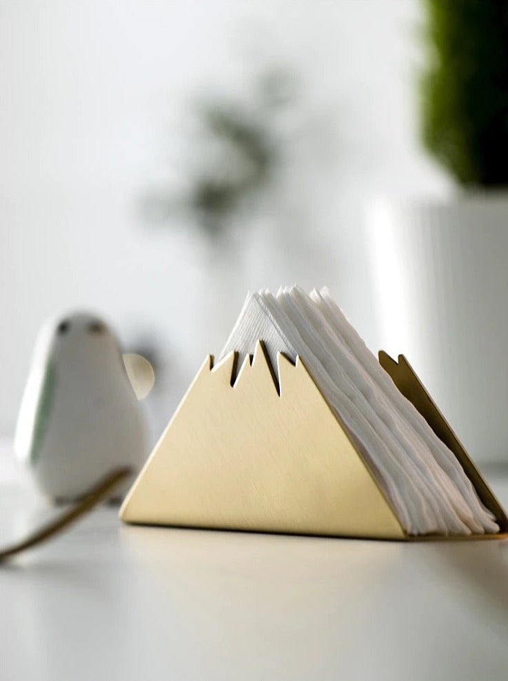Vionara - Porte-serviettes de table en acier doré au design sculptural | Vionara