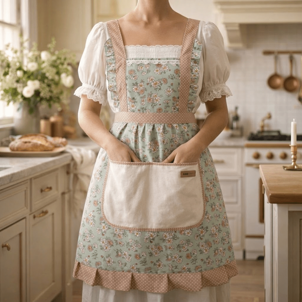 Vionara - Tablier de cuisine en coton fleuri, imperméable | Vionara