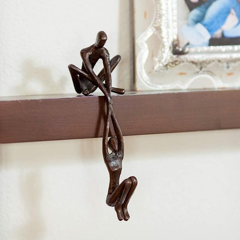 Vionara - Sculpture décorative cœurs enlacés en résine | Vionara