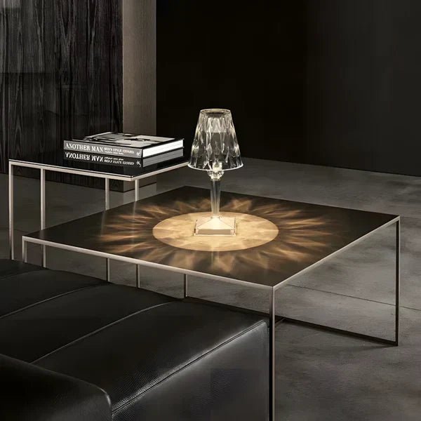 Vionara - Lampe de table en cristal acrylique texturé | Vionara