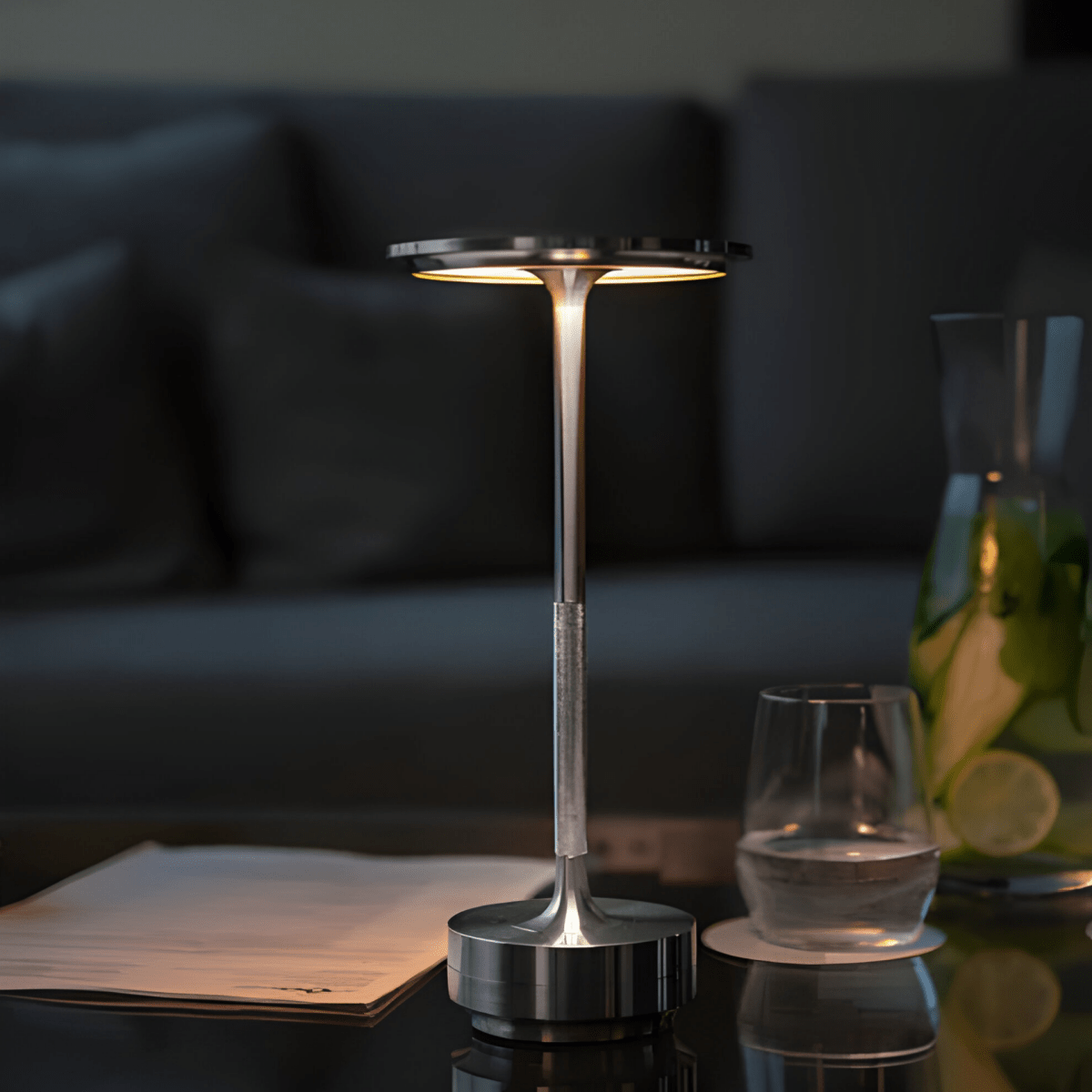 Vionara - Lampe de table sans fil en métal – Dimmable avec commande tactile | Vionara