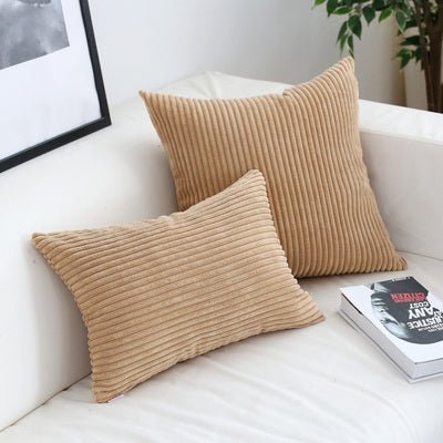 Vionara - Housse de coussin en velours côtelé doux et texturé | Vionara