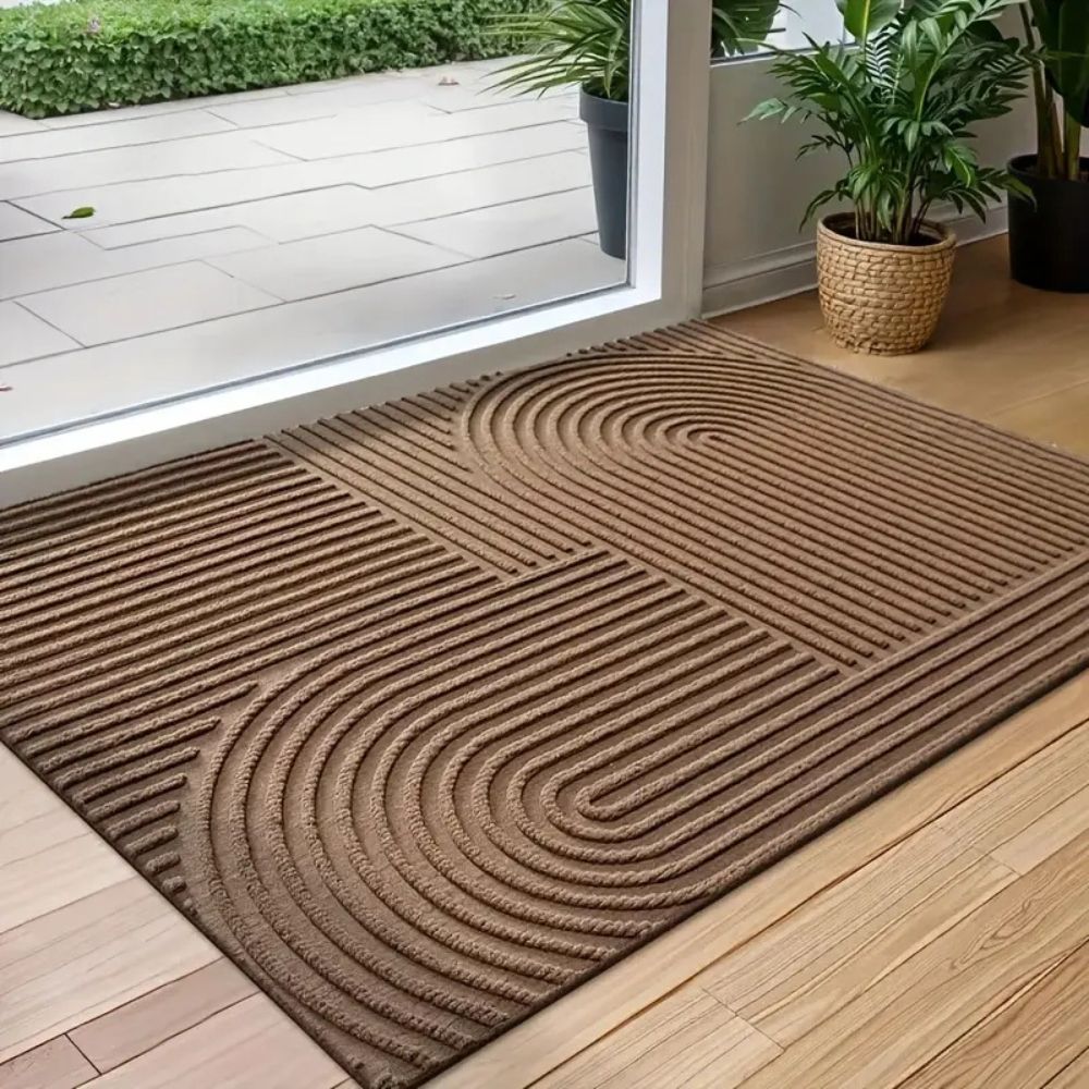 Vionara - Paillasson absorbant à lignes courbes en microfibre | Vionara