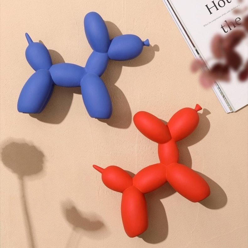 Vionara - Sculpture décorative en résine finition lisse forme ballon chien | Vionara