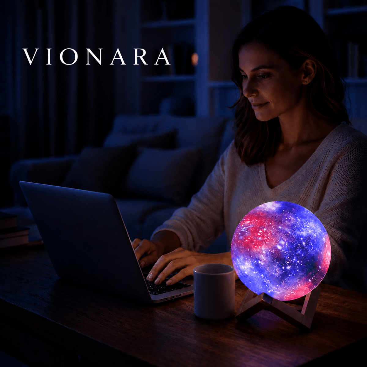 Vionara - Lampe de nuit LED avec ciel étoilé tactile | Vionara