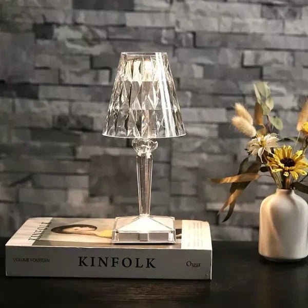Vionara - Lampe de table en cristal acrylique texturé | Vionara
