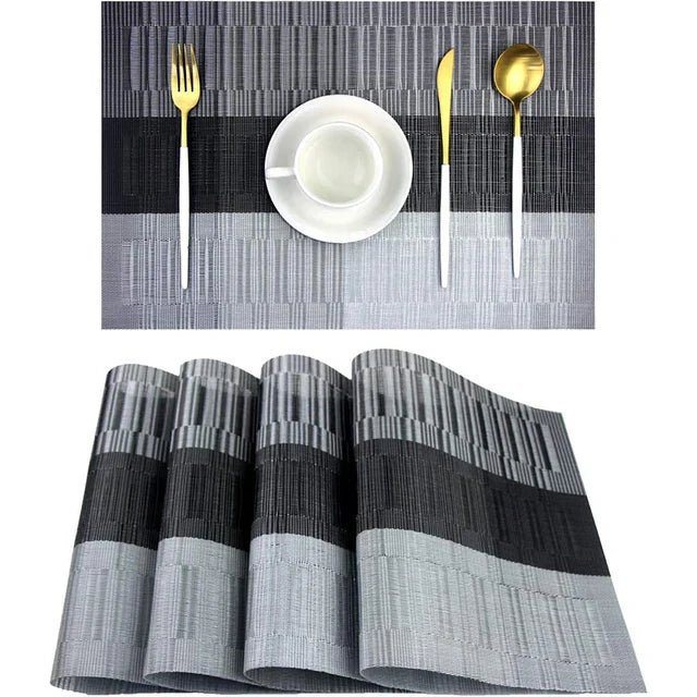 Vionara - Set de sets de table tissés lavables – Surface résistante à la chaleur | Vionara