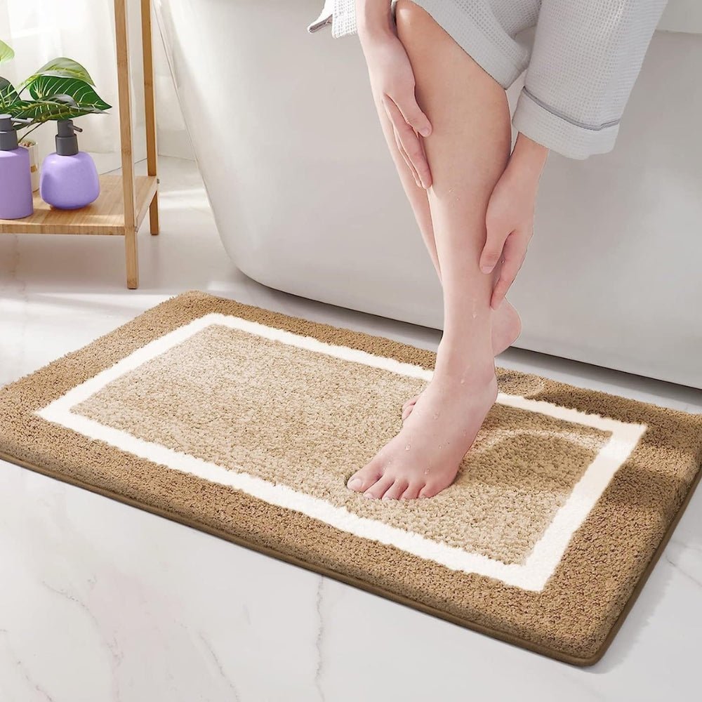 Vionara - Tapis de bain antidérapant à bordure moderne | Vionara