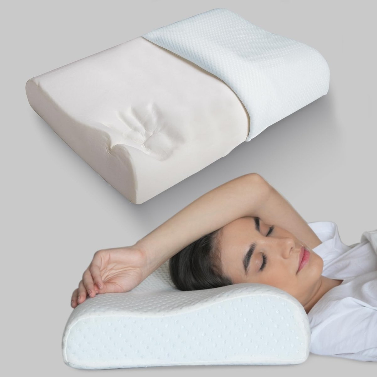 Vionara - Oreiller en mousse à mémoire de forme douce