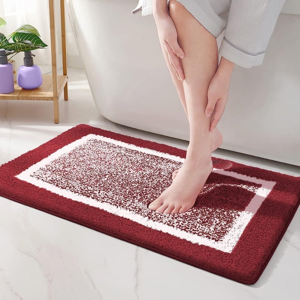 Vionara - Tapis de bain antidérapant à bordure moderne | Vionara