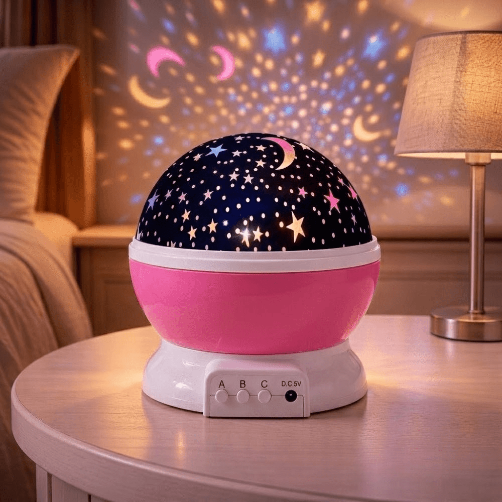 Vionara - Lampe projecteur d’ambiance en rotation avec ciel étoilé multicolore | Vionara
