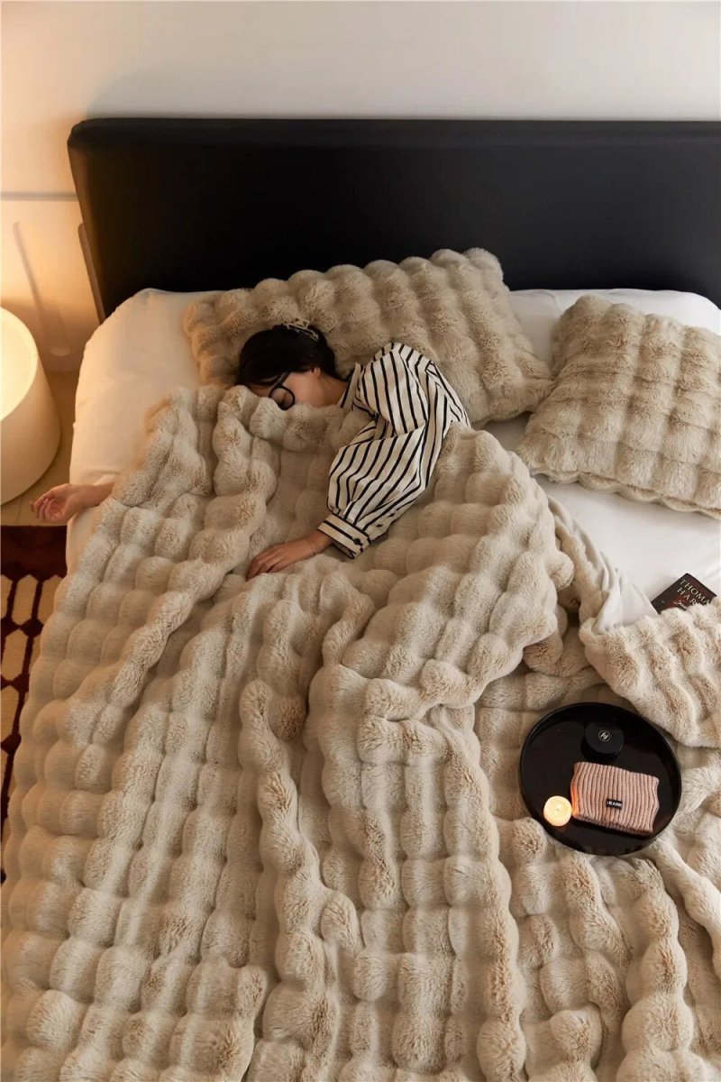 Vionara - Couverture en laine synthétique double face et ultra-douce | Vionara