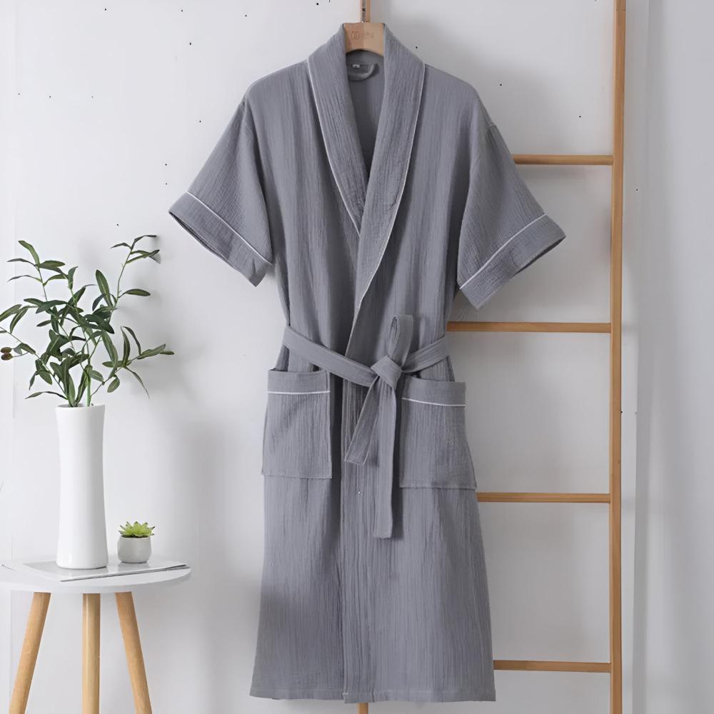 Vionara - Peignoir de bain en coton léger à manches courtes | Vionara