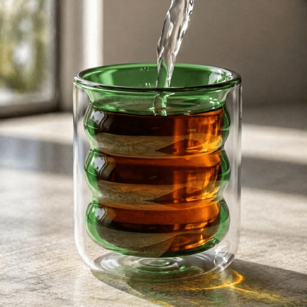 Vionara - Tasse en verre ondulé à double paroi | Vionara