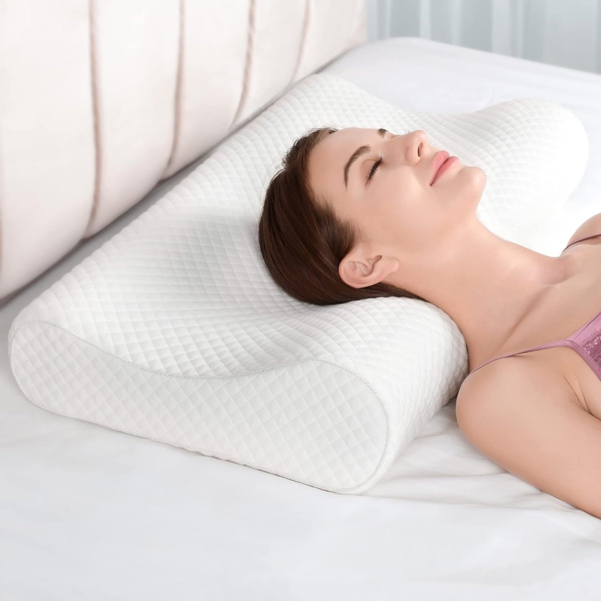 Vionara - Oreiller en mousse à mémoire de forme douce