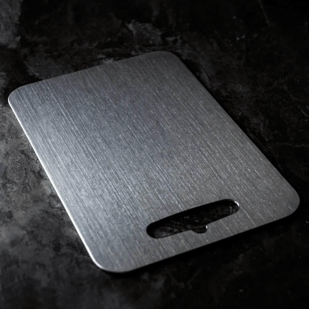 Vionara - Planche à découper en acier inoxydable brossé | Vionara
