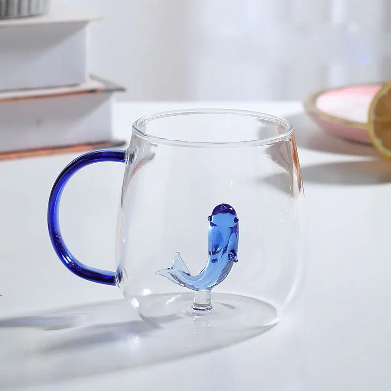 Vionara - Tasse en verre borosilicate avec motif animal 3D | Vionara