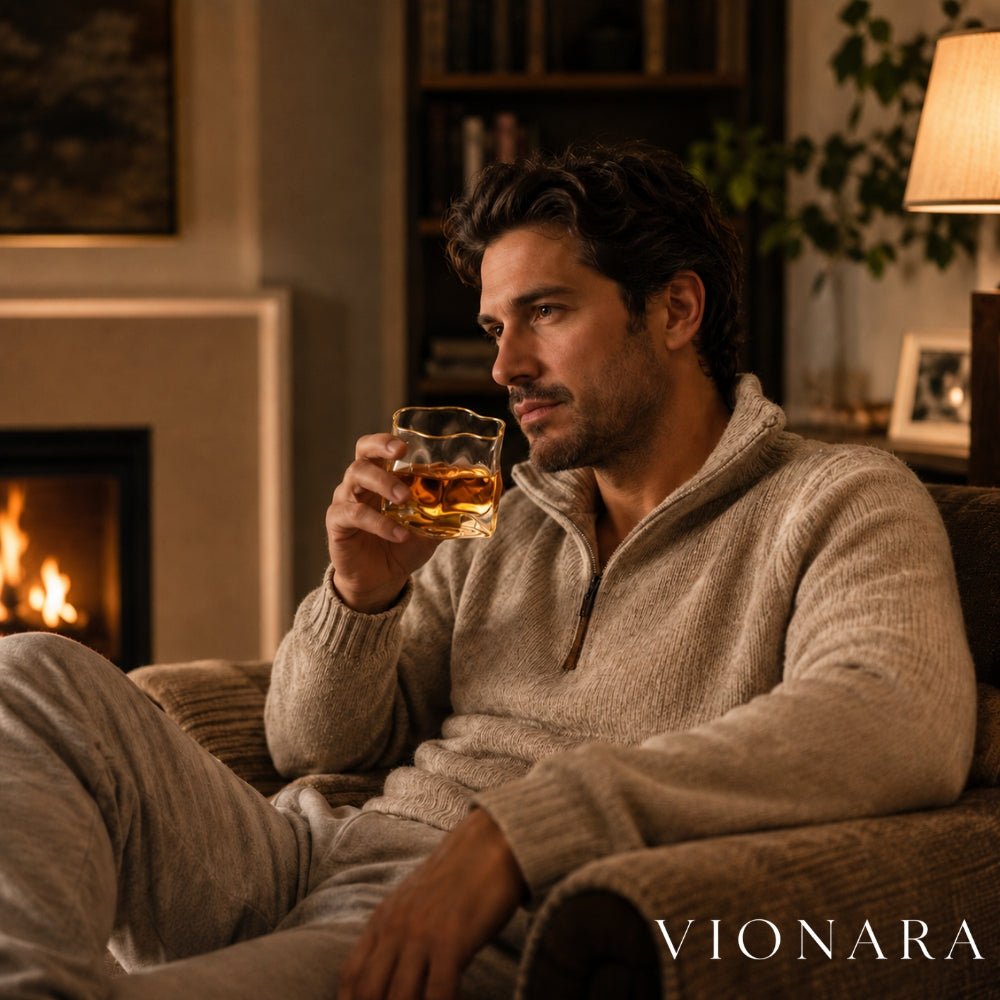 Vionara - Verres à whisky en verre texturé soufflé à la main | Vionara