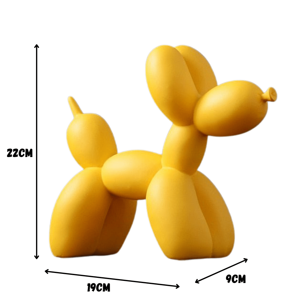 Vionara - Sculpture décorative en résine finition lisse forme ballon chien | Vionara