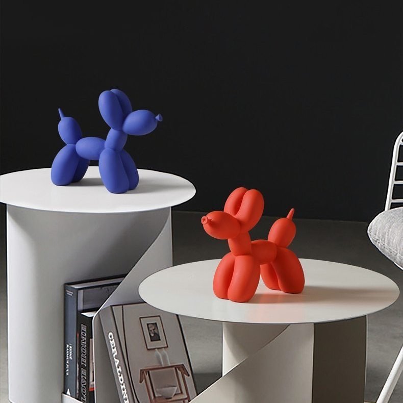 Vionara - Sculpture décorative en résine finition lisse forme ballon chien | Vionara