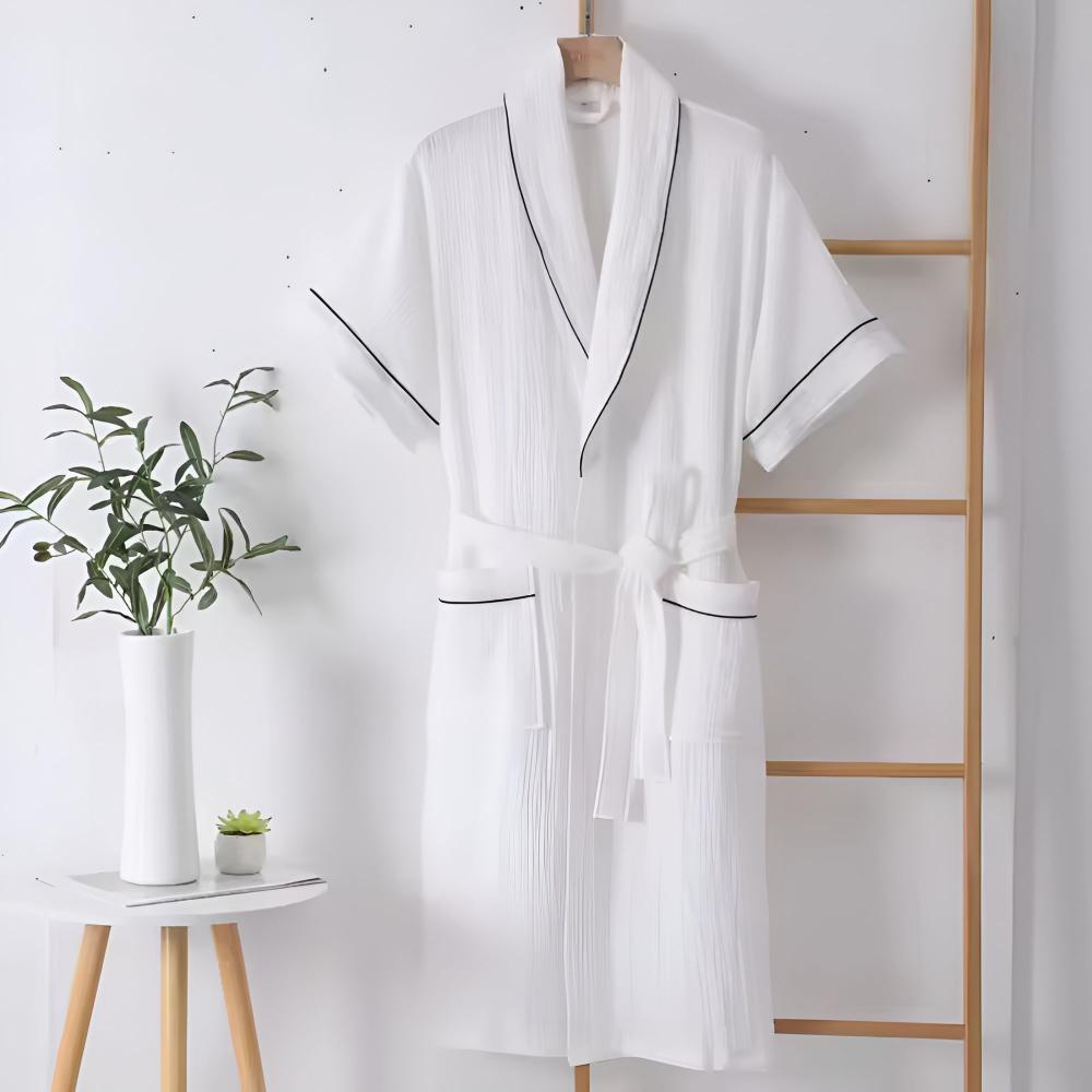 Vionara - Peignoir de bain en coton léger à manches courtes | Vionara