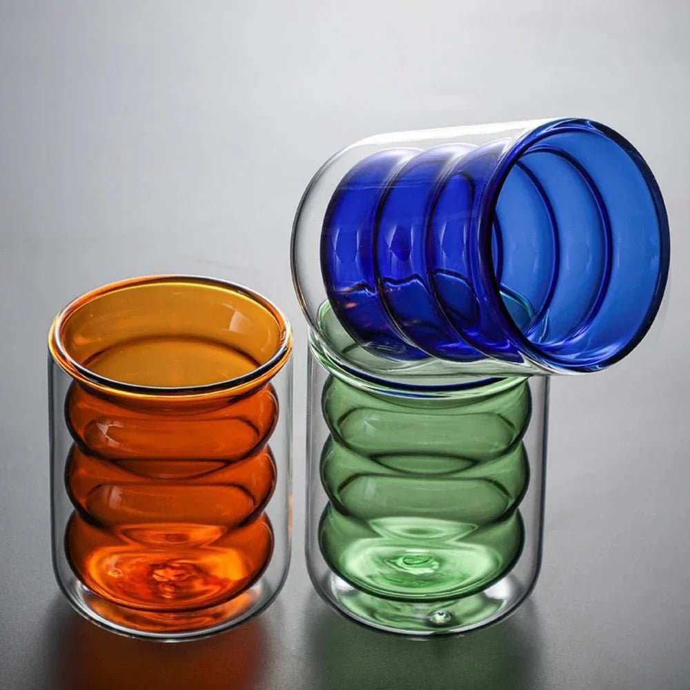 Vionara - Tasse en verre ondulé à double paroi | Vionara