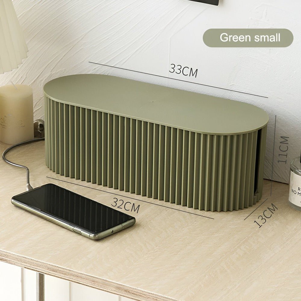 Vionara - Boîte de rangement pour câbles en plastique nervuré minimaliste | Vionara