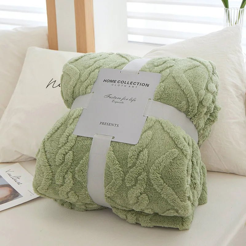 Vionara - Couverture réversible en laine d’agneau épaisse et toucher flanelle | Vionara