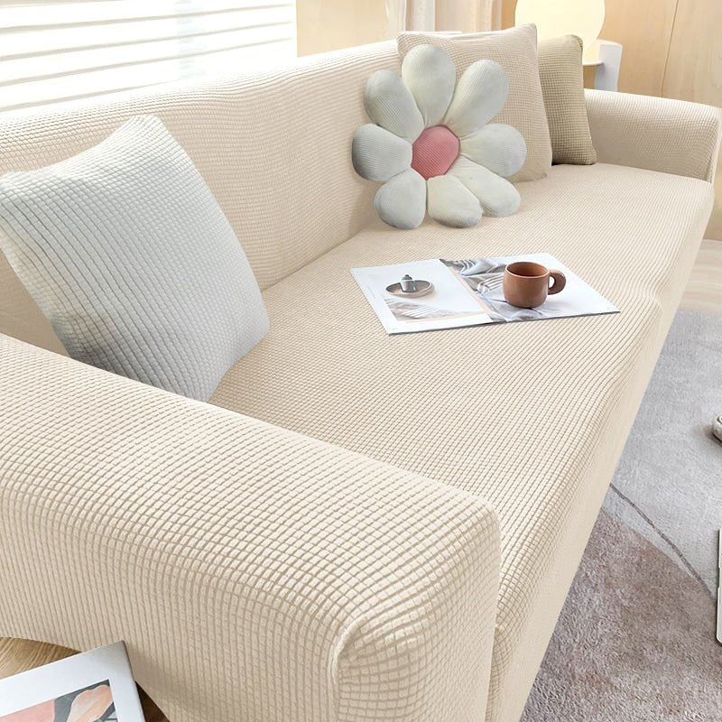 Vionara - Housse de canapé extensible en tissu texturé | Vionara