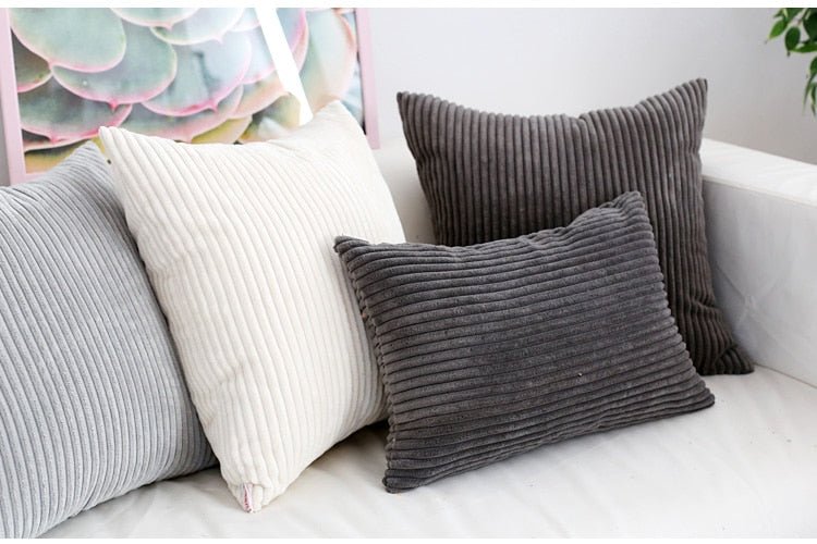Vionara - Housse de coussin en velours côtelé doux et texturé | Vionara