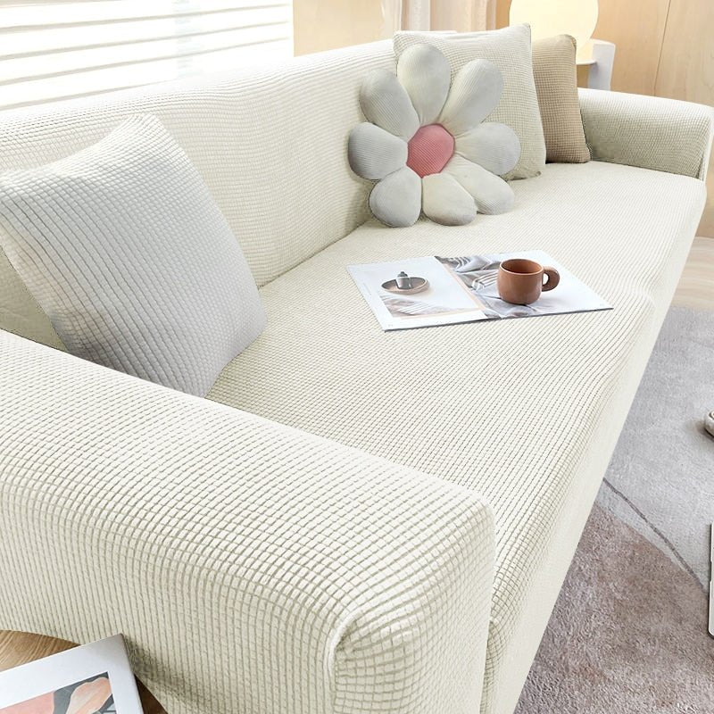 Vionara - Housse de canapé extensible en tissu texturé | Vionara