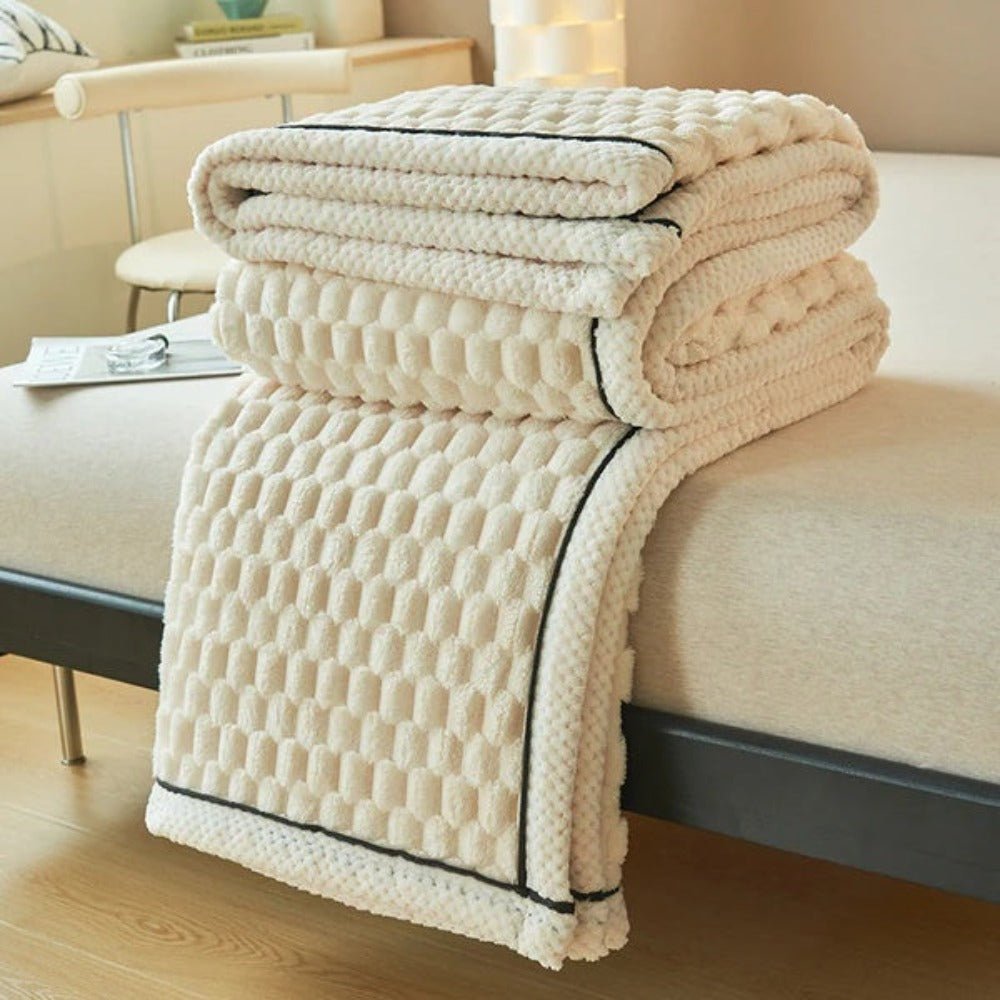 Vionara - Plaid décoratif en sherpa texturé et doux au toucher | Vionara