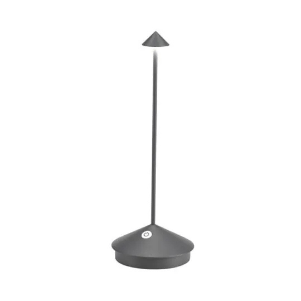 Vionara - Lampe de table LED sans fil en aluminium brossé | Vionara