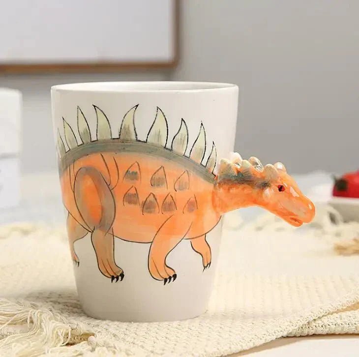 Vionara - Mug en céramique peint à la main – Motif dinosaure ludique | Vionara
