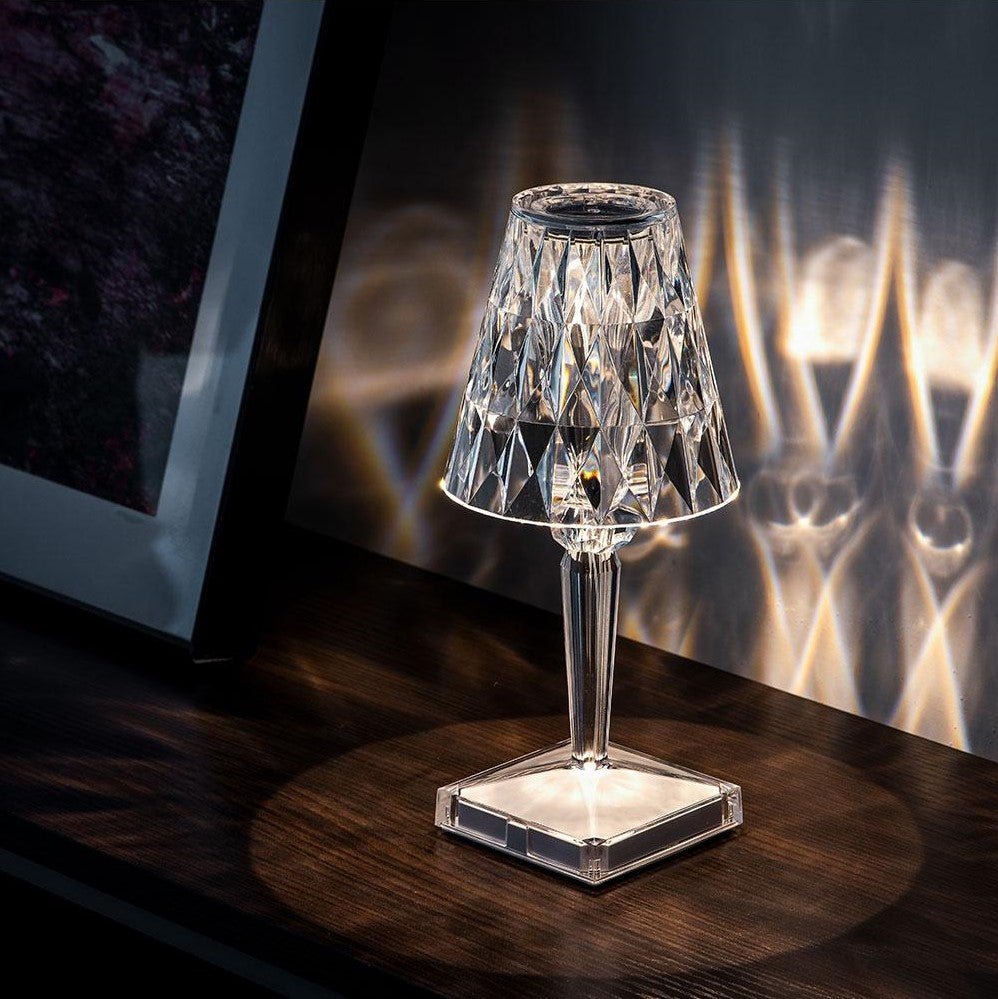Vionara - Lampe de table en cristal acrylique texturé | Vionara
