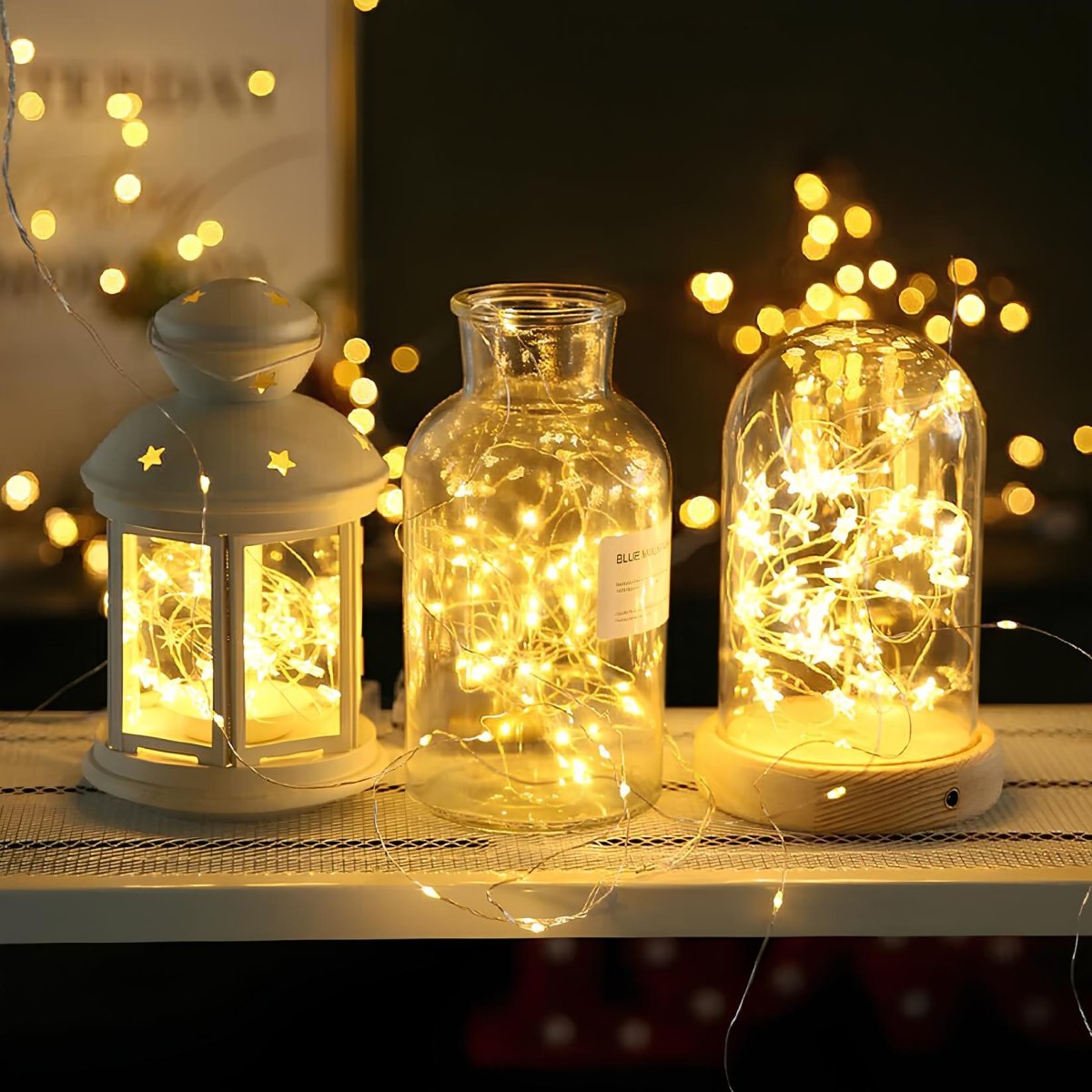 Vionara - Guirlande lumineuse solaire en cuivre étanche | Vionara
