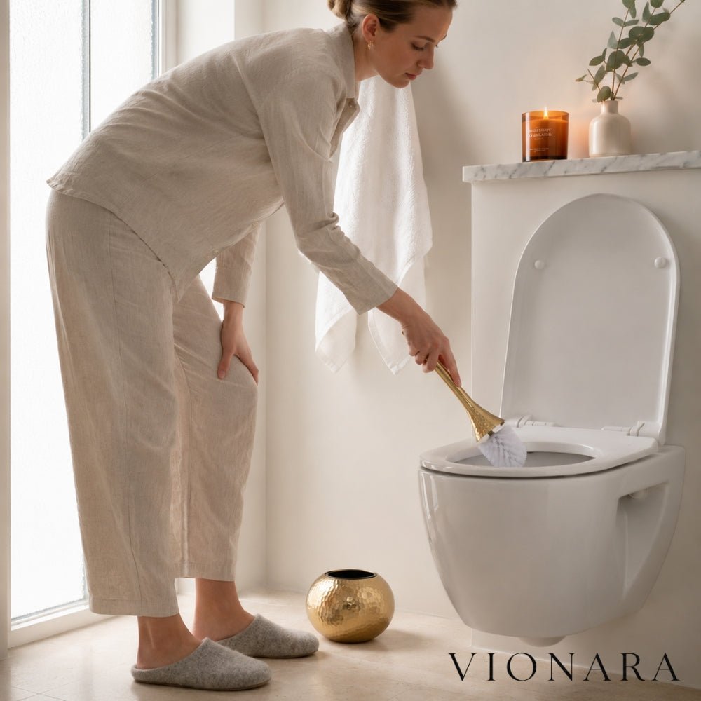 Vionara - Brosse de toilettes avec socle discret en ABS résistant | Vionara
