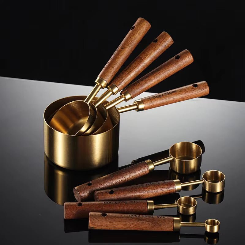 Vionara - Set doseur en acier inox et chêne massif | Vionara