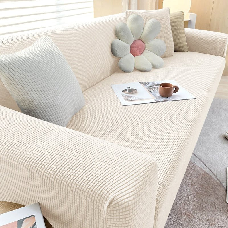Vionara - Housse de canapé extensible en tissu texturé | Vionara