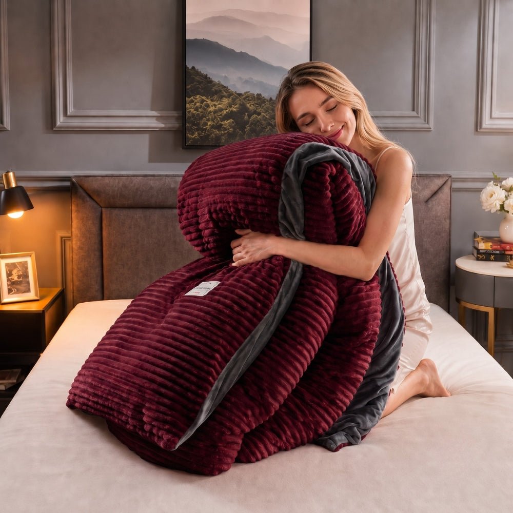 Vionara - Housse de couette en velours texturé – Toucher doux et chaleureux | Vionara