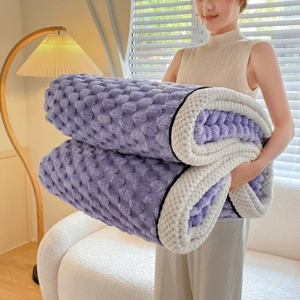 Vionara - Plaid décoratif en sherpa texturé et doux au toucher | Vionara