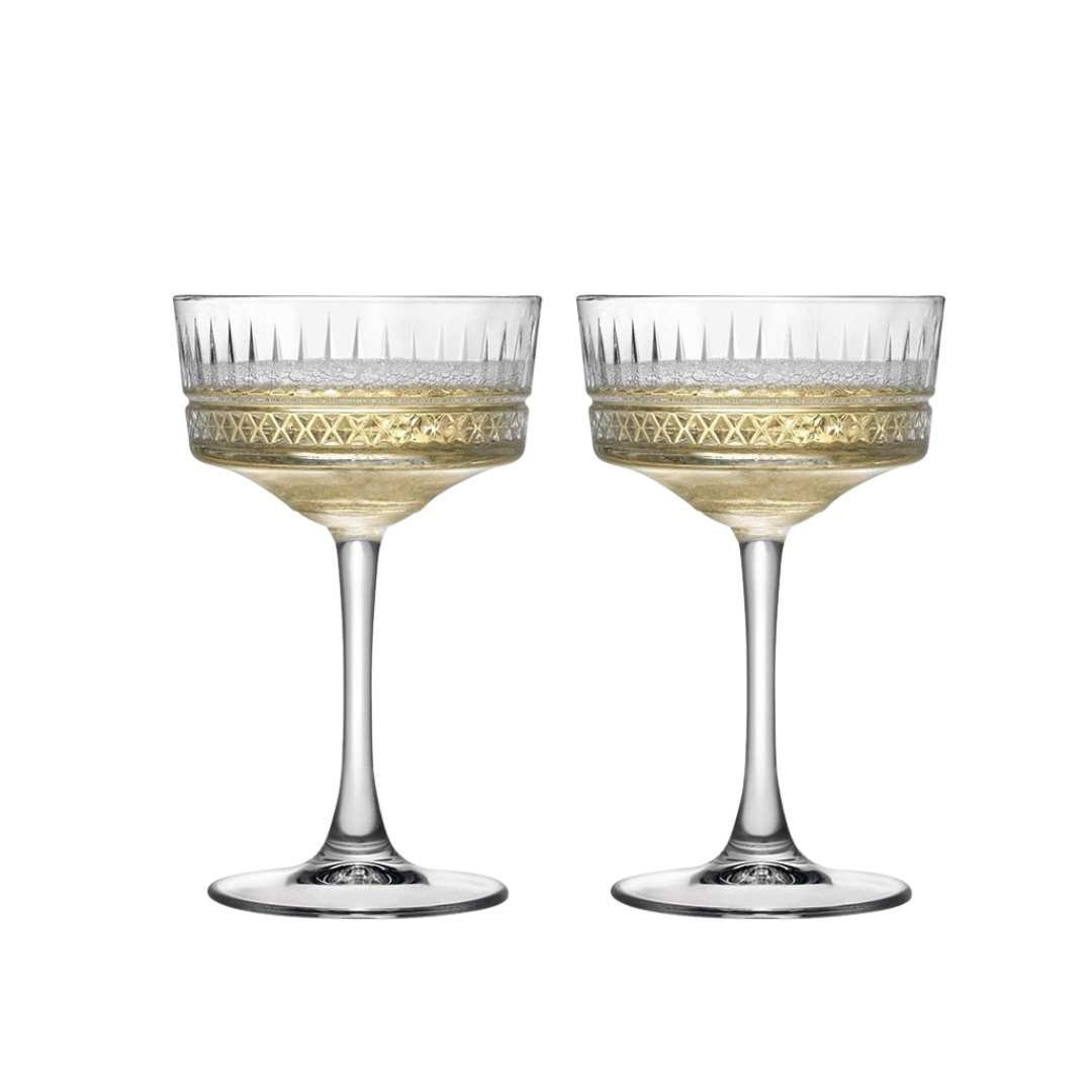 Vionara - Lot de 2 verres à cocktail en verre soufflé | Vionara