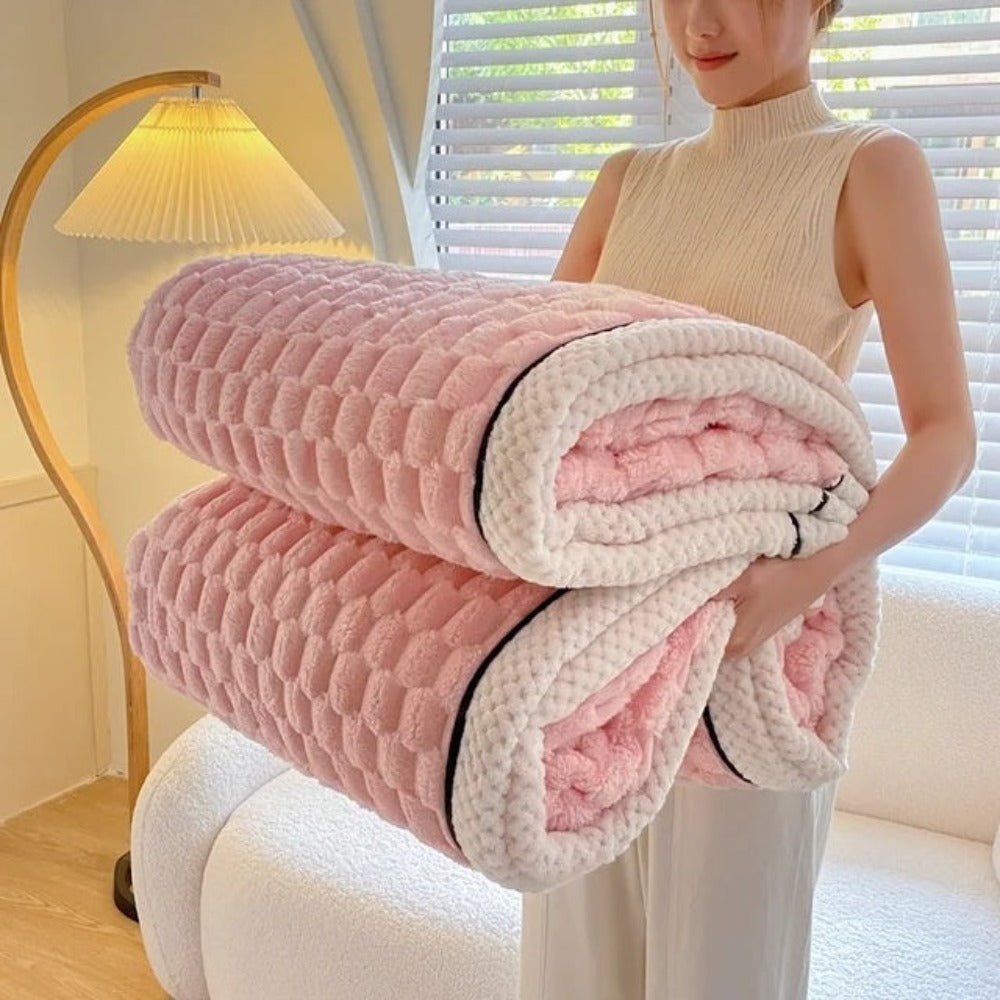 Vionara - Plaid décoratif en sherpa texturé et doux au toucher | Vionara