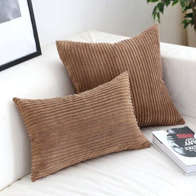 Vionara - Housse de coussin en velours côtelé doux et texturé | Vionara
