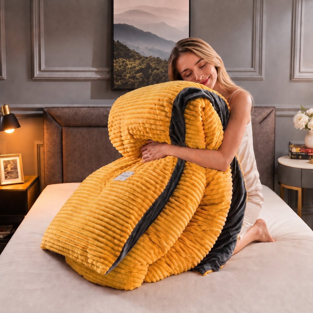 Vionara - Housse de couette en velours texturé – Toucher doux et chaleureux | Vionara