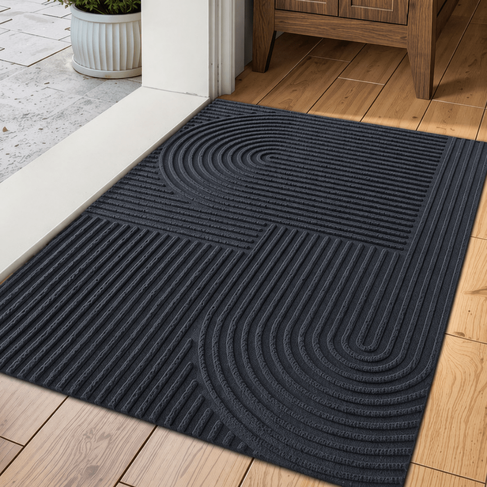 Vionara - Paillasson absorbant à lignes courbes en microfibre | Vionara