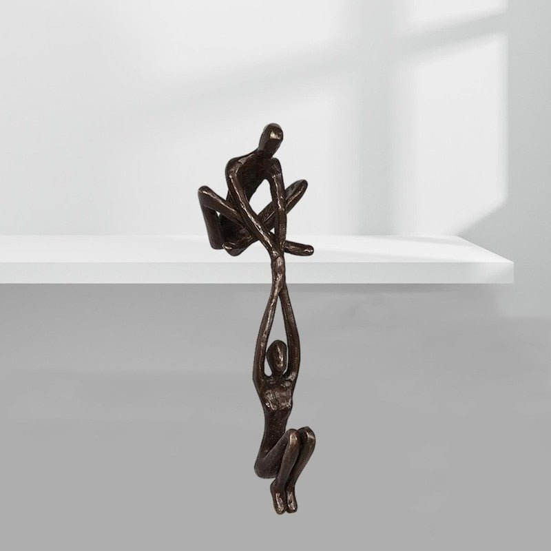Vionara - Sculpture décorative cœurs enlacés en résine | Vionara