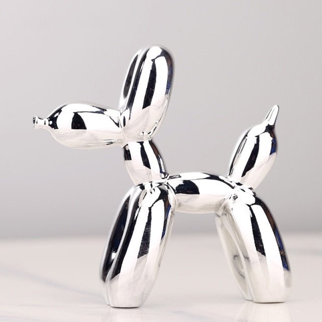 Vionara - Statue décorative chien ballon en résine brillante | Vionara