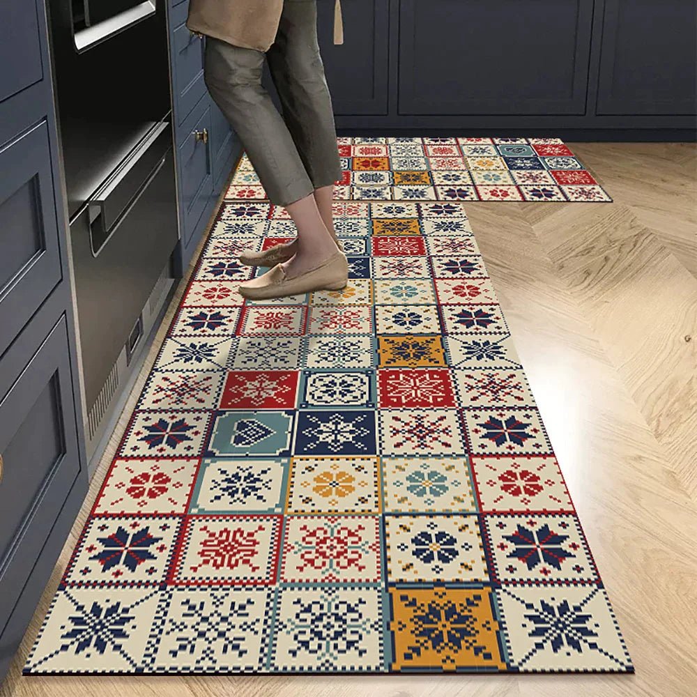 Vionara - Tapis de cuisine antidérapant en textile texturé | Vionara